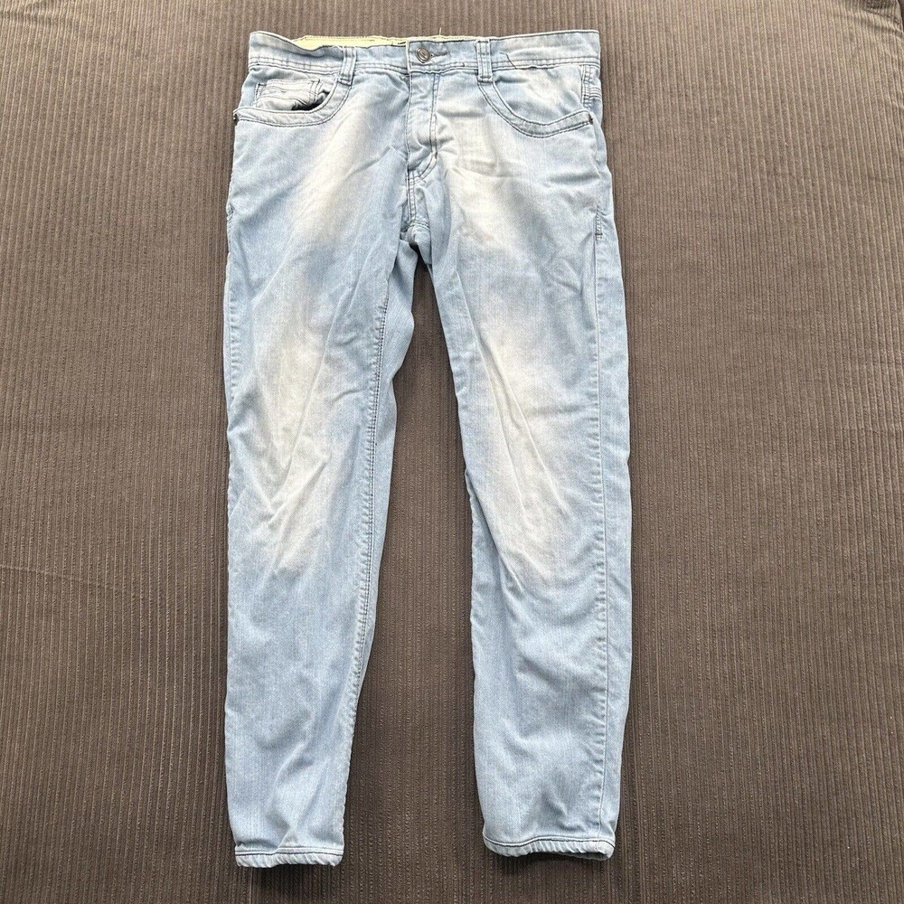 Oakley Industrial Denim Men Jeans 33/27 Blue Cotton Streetwear Casual Skater.